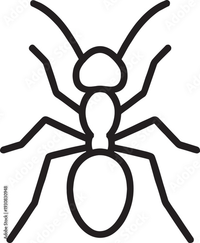 Black ant icon vector