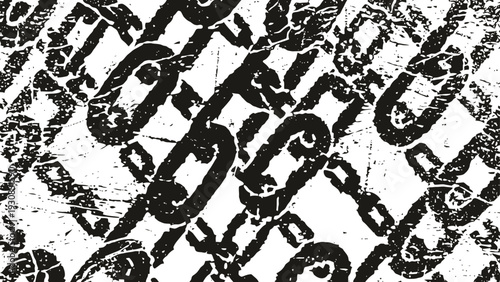 grunge black numbers texture random overlapping numerical digits distress pattern, vintage digital design