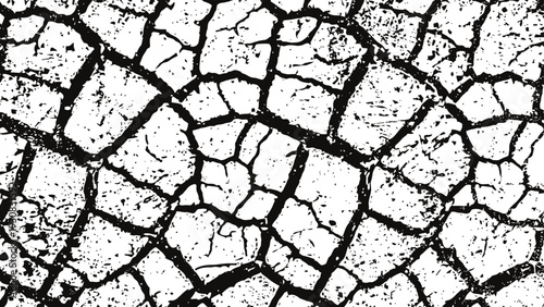 Cracked dry earth pattern arid desert soil texture with deep fissures and natural drought effects
