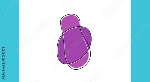 Purple Abstract Shapes Overlapped Design Element.