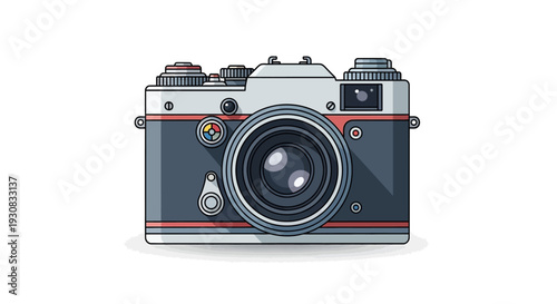 Classic Vintage Camera Illustration Capturing Timeless Photography Moments.