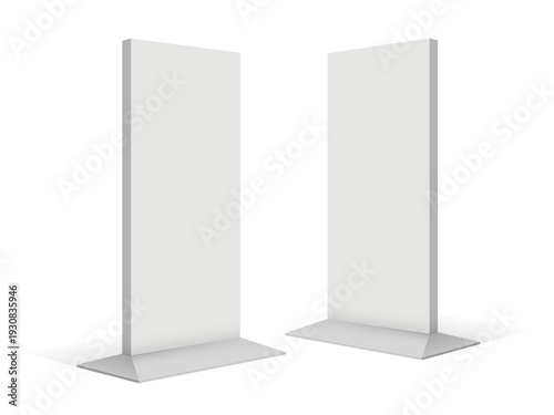 Blank Trade show booth lcd kiosk stand mockup
