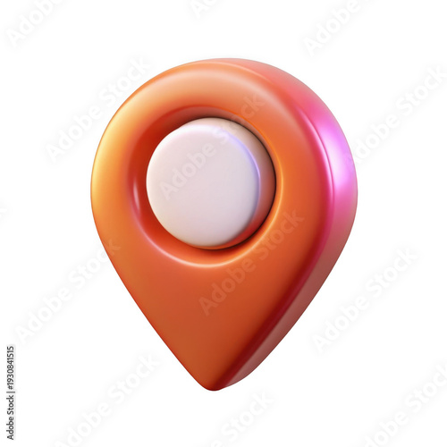 Location pin isolated on transparent background