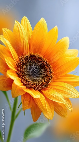 Wallpaper Mural Vibrant close-up sunflower with bright yellow petals and intricate center detail Torontodigital.ca