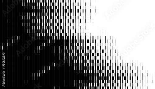 Abstract Black and white Halftone Line Pattern Background with Gradient Transition. Easily resized and recoloured at your discretion. Vector Format Illustration. EPS10 