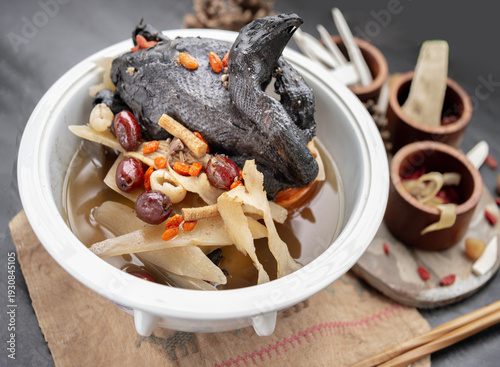 Widely celebrated in Chinese and Asian culinary traditions, the nourishing health stew pictured is known as 