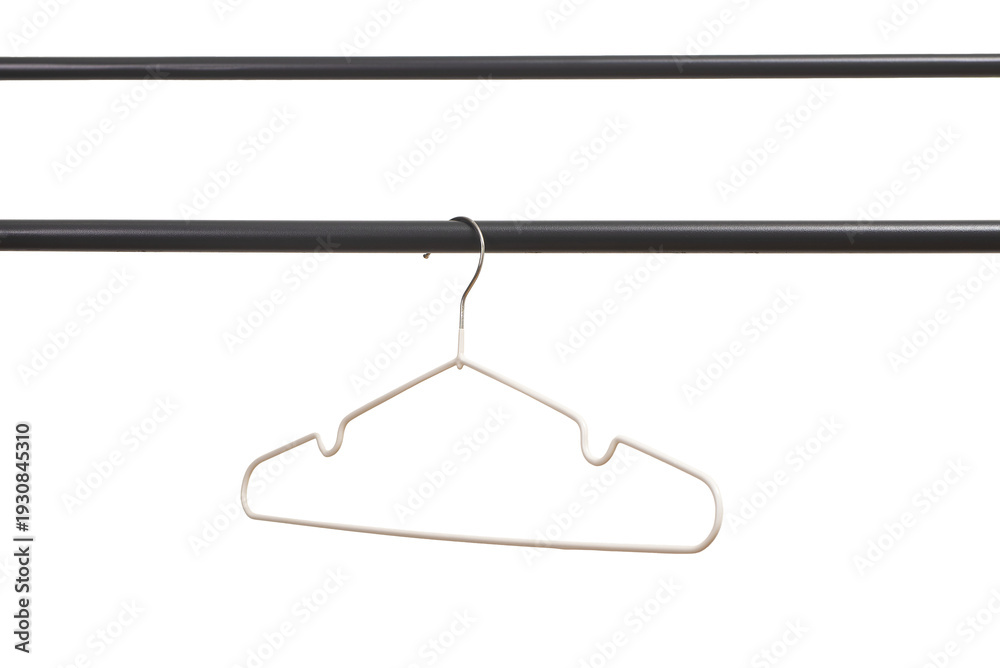 custom made wallpaper toronto digitalSingle thin coated hanger hangs on black metal rail against white background. Nonstick plastic covered wire hook creates empty garment silhouette on horizontal rod. Minimalist retail