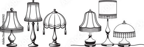 Collection of Vintage Table Lamps, Classic Desk and Floor Lamps