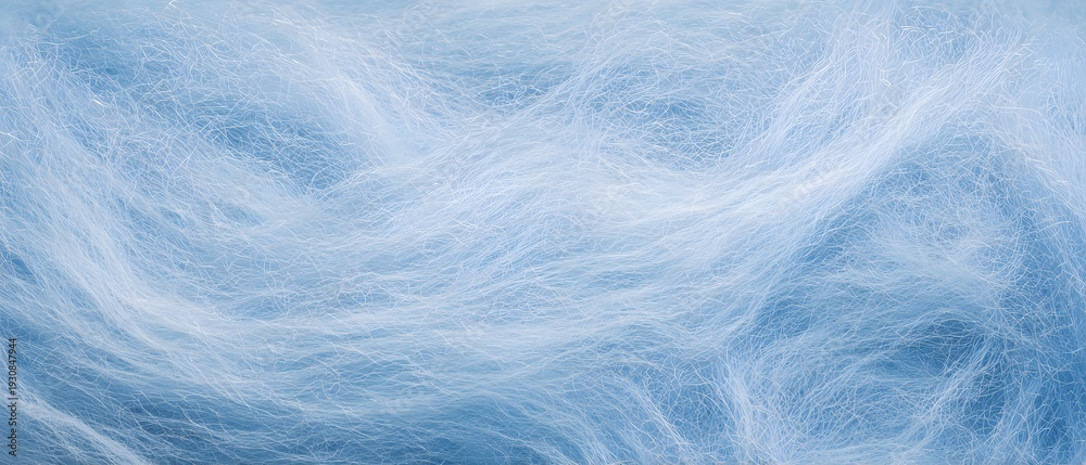 Fototapeta premium Abstract soft blue fibers with sparkling light effects creating a flowing textured background