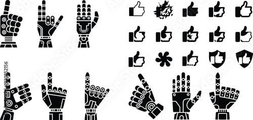 Thumbs Up Typography Silhouette Icon Pack