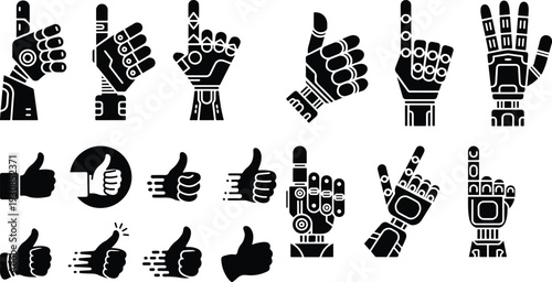 Thumbs Up Typography Silhouette Icon Pack