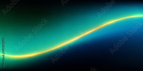 Abstract Serenity: A fluid, flowing design of luminous teal and deep blue hues, interwoven with a radiant golden line. A tranquil aesthetic, creating a feeling of harmony and peace.