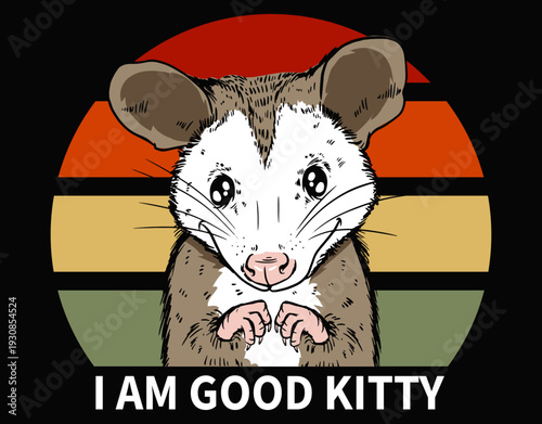 I Am Good Kitty Cutting Printable File - printable editable vector art file.