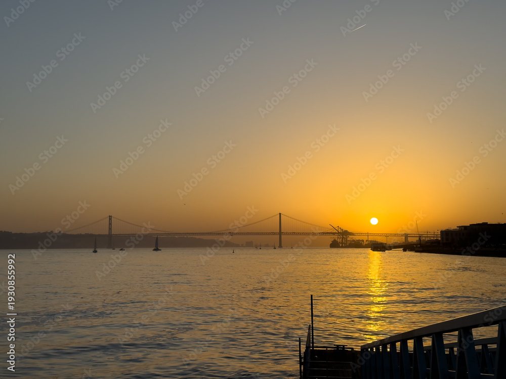 Fototapeta premium sunset on the river