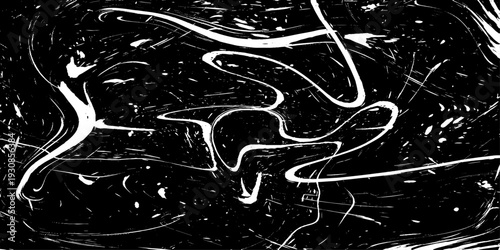 Luxurious Monochrome Marble Texture Featuring Intricate Organic Swirls, Fluid Wave Contours, and Elegant Black and White Abstract Flow in High-Detail Vector Illustration Background Design