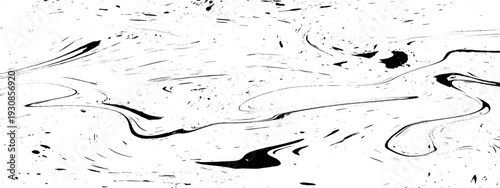 Luxurious Monochrome Marble Texture Featuring Intricate Organic Swirls, Fluid Wave Contours, and Elegant Black and White Abstract Flow in High-Detail Vector Illustration Background Design