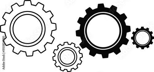 Interlocking gears mechanism illustration