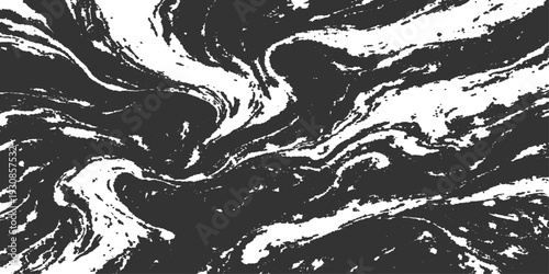 Abstract Swirls: An abstract composition of swirling black and white patterns, creating a mesmerizing visual texture, evoking a sense of fluidity and movement.