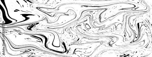 Luxurious Monochrome Marble Texture Featuring Intricate Organic Swirls, Fluid Wave Contours, and Elegant Black and White Abstract Flow in High-Detail Vector Illustration Background Design