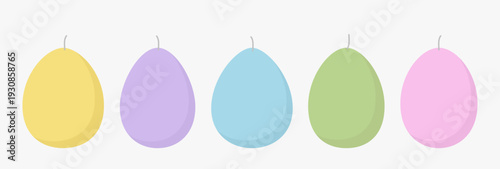 Easter Egg Shaped Candle Decoration Set.
Pastel Easter Egg Candle Flat Vector Collection.
Spring Egg Candle Home Decor Illustration Set.