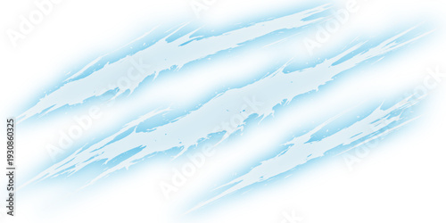 Dynamic Claw Marks: A set of striking claw marks, rendered in a dynamic, ethereal style, conveying the energy and impact of a forceful swipe, leaving a trail of artistic flair. 