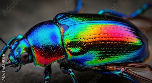 Rainbow Beetle Macro