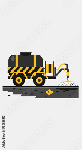 Industrial Machine Performing Road Surface Treatment Application