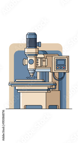 Industrial Milling Machine For Precision Engineering Work