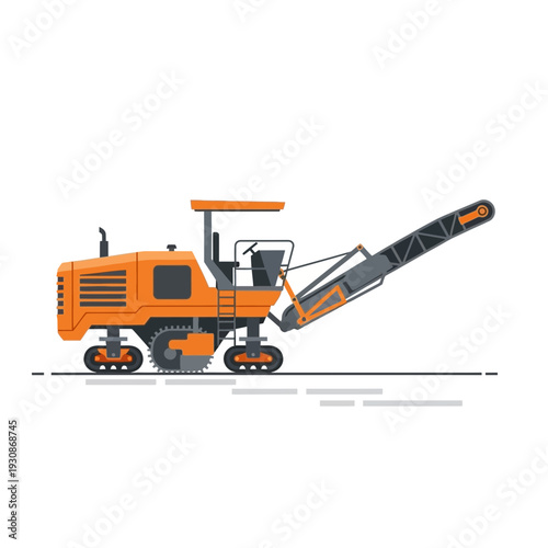 Industrial Milling Machine For Road Construction And Repair Work