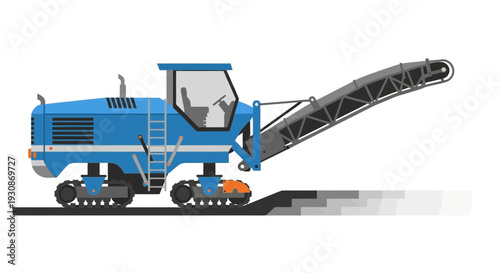 Industrial Road Milling Machine Blue For Construction Projects