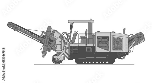 Industrial Road Milling Machine For Construction And Repair Work