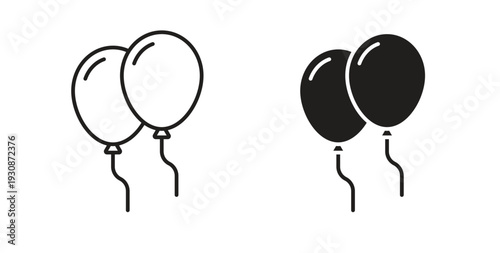 Balloons icon symbol vector illustration. vector flat clipart object eps10