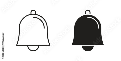 Bell icon symbol vector illustration. vector flat clipart object eps10