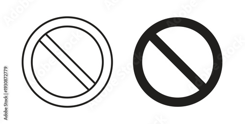 Blocked icon symbol vector illustration. vector flat clipart object eps10