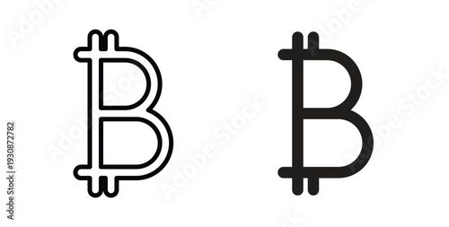 Bitcoin icon symbol vector illustration. vector flat clipart object eps10