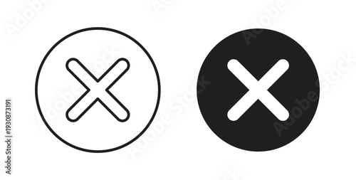 Cancel icon symbol vector illustration. vector flat clipart object eps10