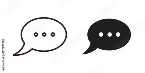 Chat icon symbol vector illustration. vector flat clipart object eps10