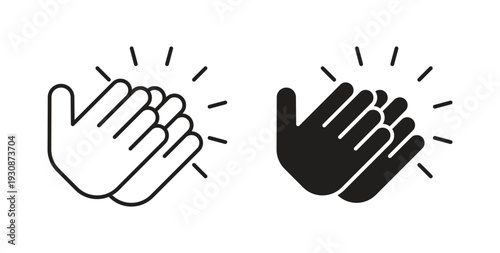 Clap icon symbol vector illustration. vector flat clipart object eps10