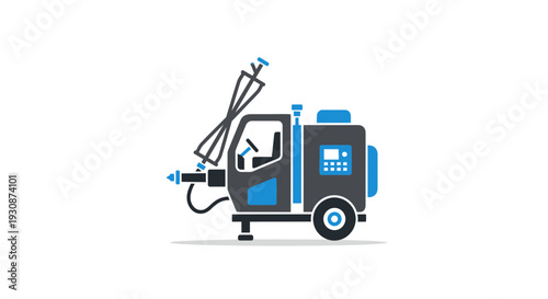 Industrial Sprayer Machine Icon For Construction And Agriculture Uses