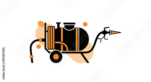 Industrial Sprayer Machine With Hose And Nozzle Equipment