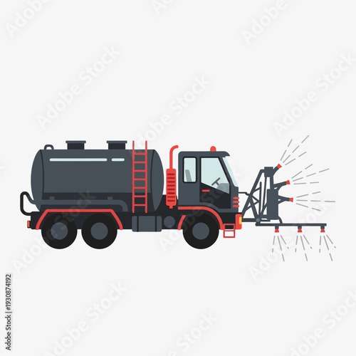 Industrial Sprayer Truck In Action For Agricultural Needs