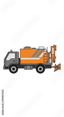 Industrial Street Cleaning Vehicle With Spray Attachment For Urban Maintenance
