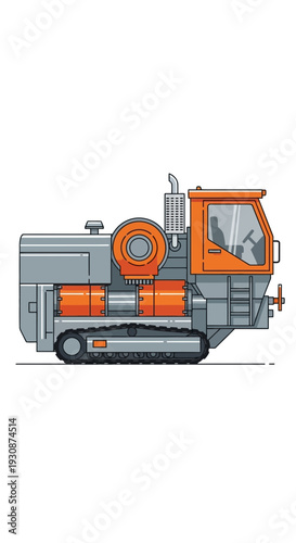 Industrial Tracked Vehicle For Heavy Duty Operations On Uneven Terrain