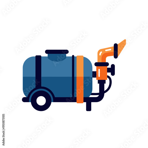 Industrial Water Sprayer Device With Nozzle On Wheels For Agricultural Use