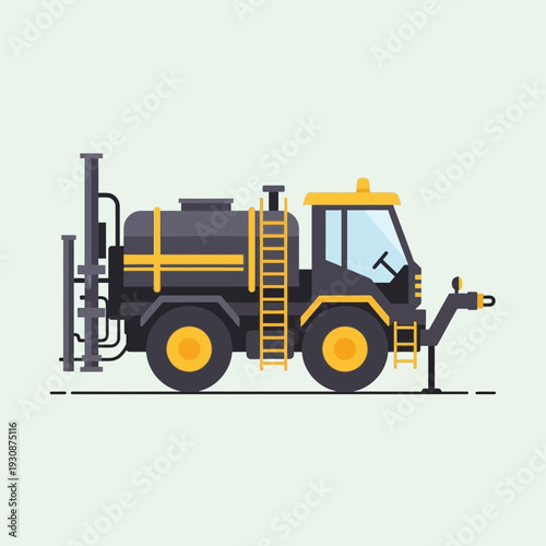 Industrial Water Truck And Drilling Equipment For Construction Projects