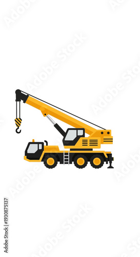 Industrial Yellow Crane Machine For Construction and Lifting Operations