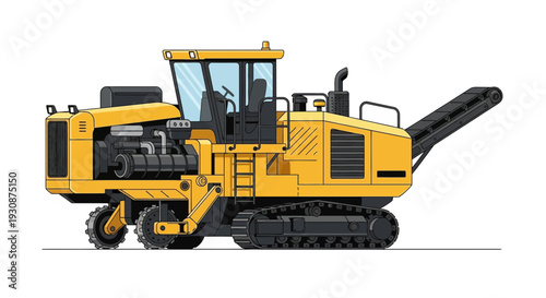 Industrial Yellow Crusher Machine Equipment With Tracks And Conveyor