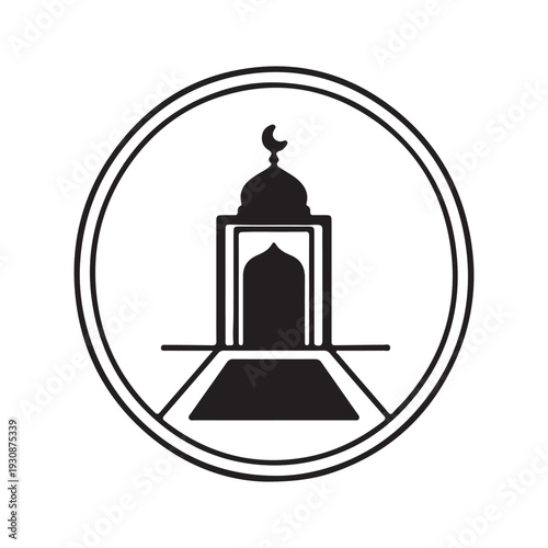 prayer room icon vector illustration template design on white back ground