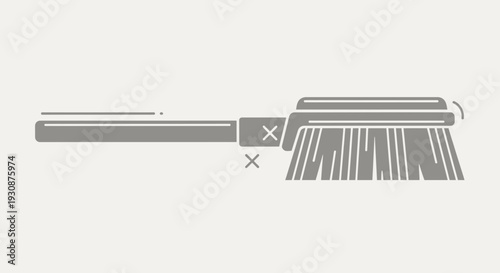 Minimalist Broom Icon With Clean Design