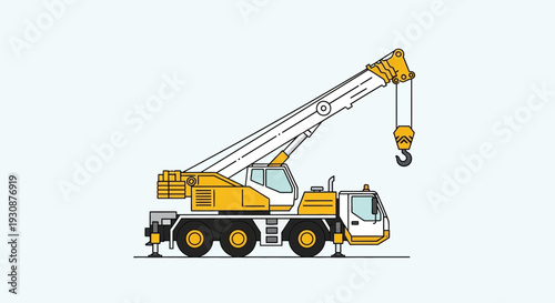Mobile Crane Vehicle Engineering Heavy Lifting Equipment Construction Industry